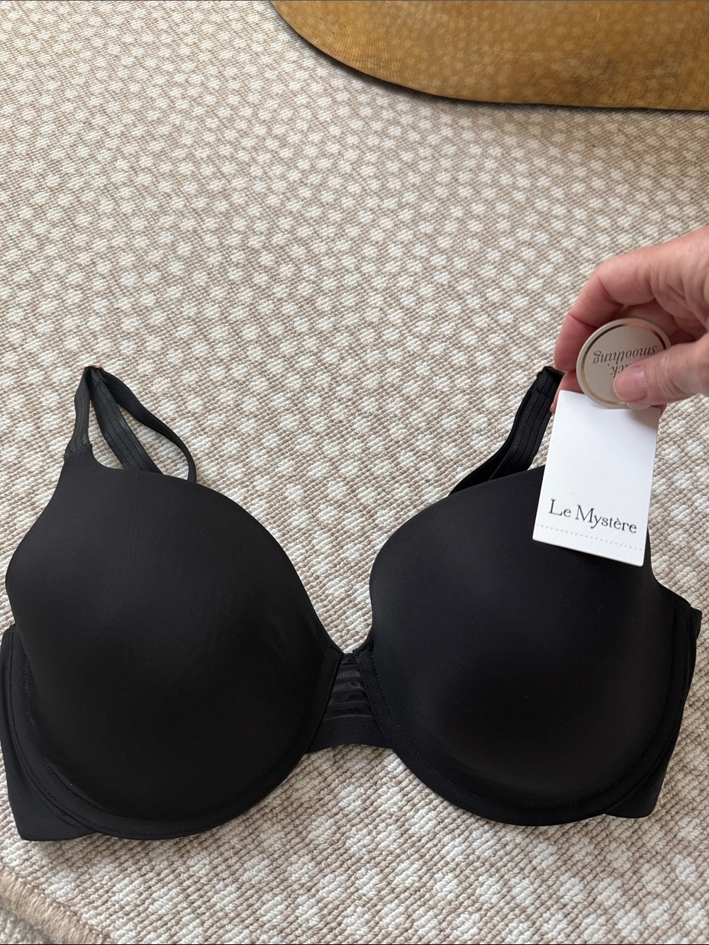Le Mystere Black Seamless Molded Underwire Bra